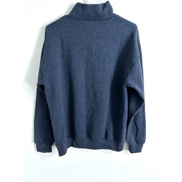 Jerzees Men's 1/4 Zip Pullover Mock Neck Long Sleeve Company Logo Blue M - Picture 11 of 13